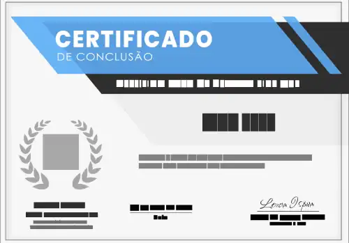 Exemplo de certificado de conclusão