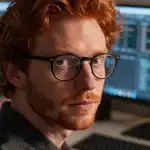 Homem de cabelo ruivo, barba e óculos, inscrito do PW Club
