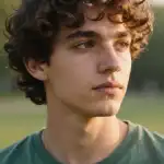 Jovem de cabelo castanho cacheado, inscrito do PW Club